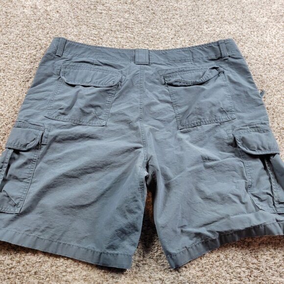 LL Bean Shorts Mens 44 Blue Khaki Cargo Outdoor Casual Preppy Natural Fit Hike - Picture 6 of 7